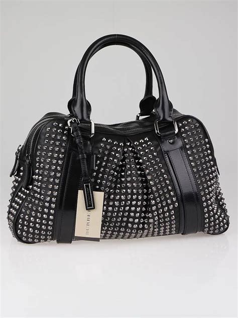 authentic burberry prorsum black leather knight studded large bag defect|Burberry Prorsum Handbags .